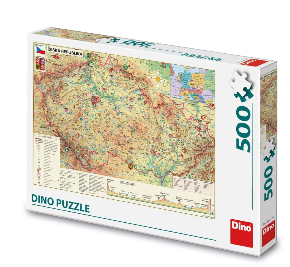 DINO Puzzle Mapa Českej republiky 500 puzzle