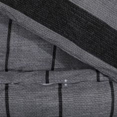 Vidaxl Súprava obliečok na paplón tmavosivá 200x220 cm bavlna