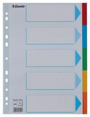 Esselte Registra "Standard", popisovateľná titulná str., mix farieb, kartón, A4, 5 dielov, 100191