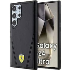 Ferrari Zadný kryt Hot Stamp V Lines MagSafe FEHMS24LP3BAK pre Samsung Galaxy S24 Ultra Black