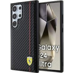 Ferrari Zadný kryt Carbon Printed Line FEHCS24LN3DUR pre Samsung Galaxy S24 Ultra Black