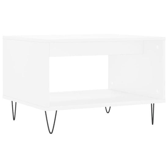 Vidaxl Konferenčný stolík biely 60x50x40 cm kompozitné drevo