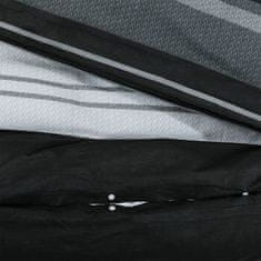 Vidaxl Súprava obliečok na paplón čierno-biela 200x200 cm bavlna