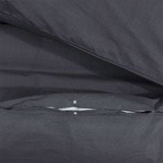 Vidaxl Súprava obliečok na paplón čierna 135x200 cm bavlna