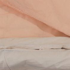 Vidaxl Súprava obliečok na paplón ružová 200x200 cm bavlna
