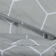 Vidaxl Súprava obliečok na paplón sivá 155x200 cm bavlna