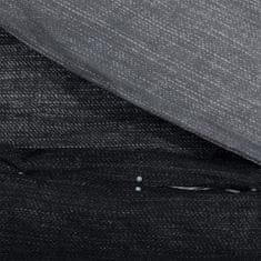 Vidaxl Súprava obliečok na paplón tmavosivá 200x200 cm bavlna