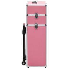 Vidaxl Make-up kufrík ružový hliníkový