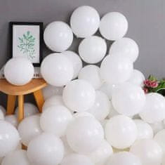 TopKing Biele balóniky svadba, narodeniny 100 ks