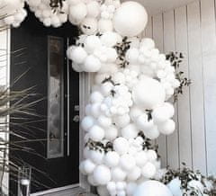 TopKing Biele balóniky svadba, narodeniny 50 ks