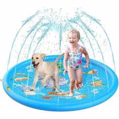 Netscroll  Nafukovací bazén s vodnou fontánou, nafukovacia podložka vhodná pre deti a domáce zvieratá, skvelé ochladenie a hra zároveň, nápad na darček, vhodný na pláži alebo na trávniku, FunPoolPaw