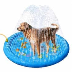 Netscroll  Nafukovací bazén s vodnou fontánou, nafukovacia podložka vhodná pre deti a domáce zvieratá, skvelé ochladenie a hra zároveň, nápad na darček, vhodný na pláži alebo na trávniku, FunPoolPaw