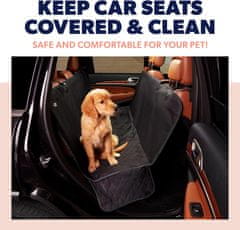 Netscroll Ochranný kryt na prepravu psa, vodotesná ochrana zadného sedadla, pratelný kryt na automobilové sedadlá, vodotesný a odolný proti poškriabaniu, Pprevleka