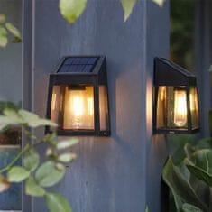 Netscroll 2x solárna LED svetelná s pohybovým senzorom pre vonkajšie osvetlenie, solárne svetlá na stenu, estetický a moderný dizajn, osvetlenie dvora, záhrady, vchodu alebo garáže, vodotesné, YardLeds
