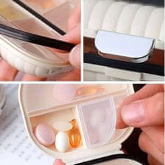 Netscroll Škatuľka na ukladanie liekov, doplnkov stravy, menšieho šperku a ďalších pomôcok, malá a prenosná, vodotesná ochrana, škatuľka na lieky, PillBox