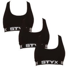 Styx 3PACK dámska podprsenka šport čierna (3IP0960) - veľkosť L