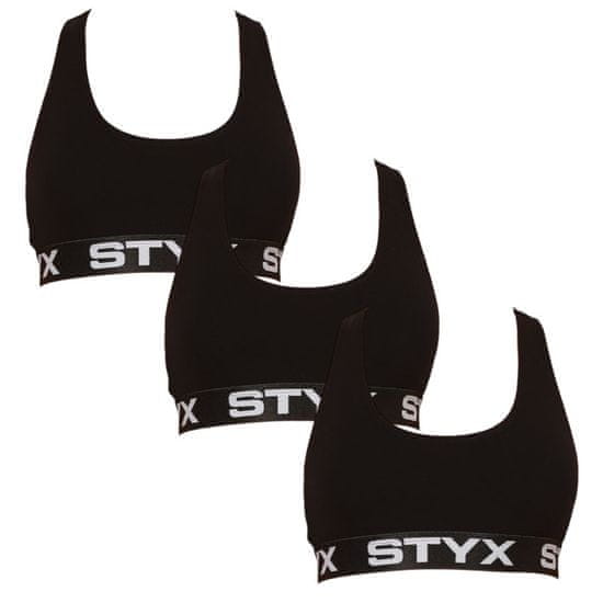 Styx 3PACK dámska podprsenka šport čierna (3IP0960)
