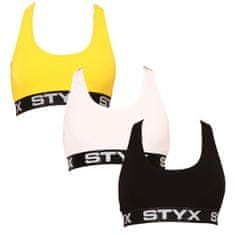 Styx 3PACK dámska podprsenka šport viacfarebná (3IP09018) - veľkosť S
