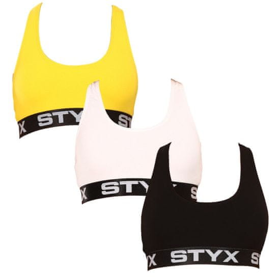 Styx 3PACK dámska podprsenka šport viacfarebná (3IP09018)