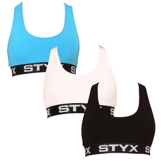 Styx 3PACK dámska podprsenka šport viacfarebná (3IP09019)
