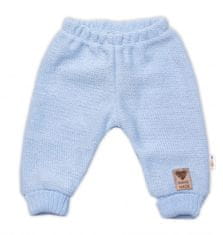 Baby Nellys Pletené kojenecké kalhoty Hand Made Baby Nellys, modré