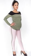 Be MaaMaa Těhotenské kalhoty s lampasem - sv. růžové, vel. S - S (36)