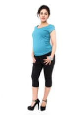 Be MaaMaa Těhotenské teplákové kalhoty Tonya 3/4 - černé, vel. S