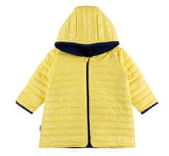 Dětská přechodová, prošívaná bunda s kapucí - žlutá