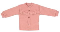 Mamatti Novorozenecká bavlněná košilka, kabátek, New minnie - pudrová - 62 (2-3m)