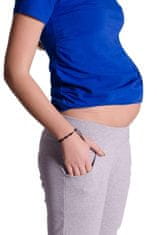 Be MaaMaa Těhotenské trubkové tepláky - šedý melírek