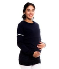 Be MaaMaa Těhotenské, kojící tričko/mikina Lynet, granátová, vel. L - XL (42)