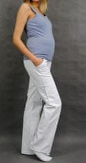Be MaaMaa Těhotenské kalhoty s boční kapsou - bílá - XL (42)