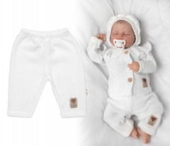Baby Nellys Pletené kalhoty Hand Made Girl, Baby Nellys, bílé, vel. 74