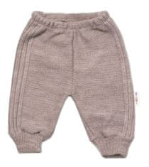Baby Nellys 5-dílná pletená sada Baby Nellys, Boy, body, kalhoty, svetr, čepička, motýlek, béžová,68 - 80 (9-12m)