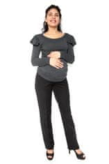 Be MaaMaa Společenské těhotenské kalhoty BEA - černé - XL