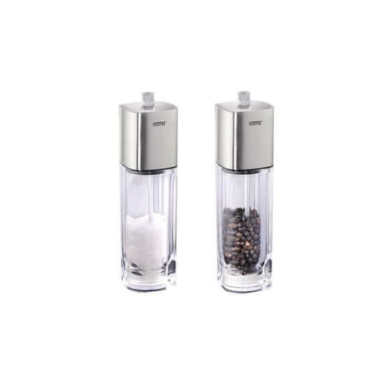 Gefu Dueto 18 CM 2 ks priehľadné akrylové mlynčeky na soľ a korenie