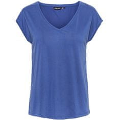 Pieces Dámske tričko PCKAMALA Comfort Fit 17095260 Mazarine Blue (Veľkosť L)