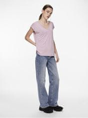 Pieces Dámske tričko PCKAMALA Comfort Fit 17095260 Dawn Pink (Veľkosť XS)
