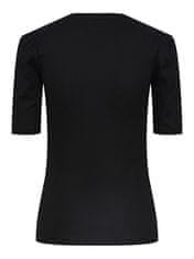 Pieces Dámske tričko PCRUKA Slim Fit 17133700 Black (Veľkosť S)
