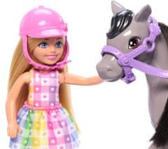 Mattel Barbie Chelsea s poníkom HTK29