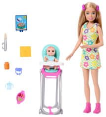 Mattel Barbie Opatrovateľka herný set - bábika v kvetinových šatách FHY97