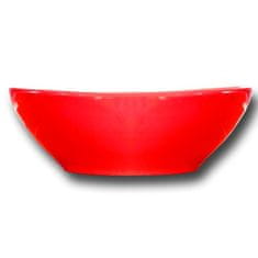 Maxwhite Umývadlo na dosku CORNO červené, oválné - 40,5x33x14,5cm