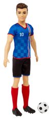 Mattel Barbie Fotbalová panenka - Ken v modrém dresu HCN15