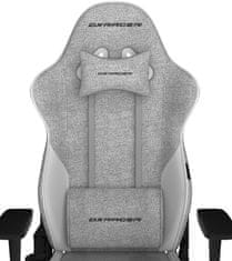DXRacer herná stolička GLADIATOR sivo-biela látková