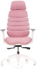 Mercury Kancelárska stolička SPINE s PDH biely plast ružová LS2-01