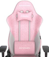 DXRacer herná stolička GLADIATOR růžovo-biela, látková