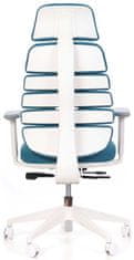 Mercury Kancelárska stolička SPINE s PDH biely plast tyrkysová LS2-23