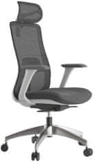 Mercury Kancelárska stolička WISDOM, sivý plast, svetlo sivá