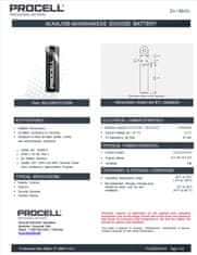 WOWO Duracell Procell LR6 AA - Vysoko výkonná alkalická batéria, 1 ks