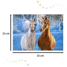 WOWO Puzzle CASTORLAND 260 Dielikov - Zimné Kone, Vhodné pre Deti 8+ Rokov